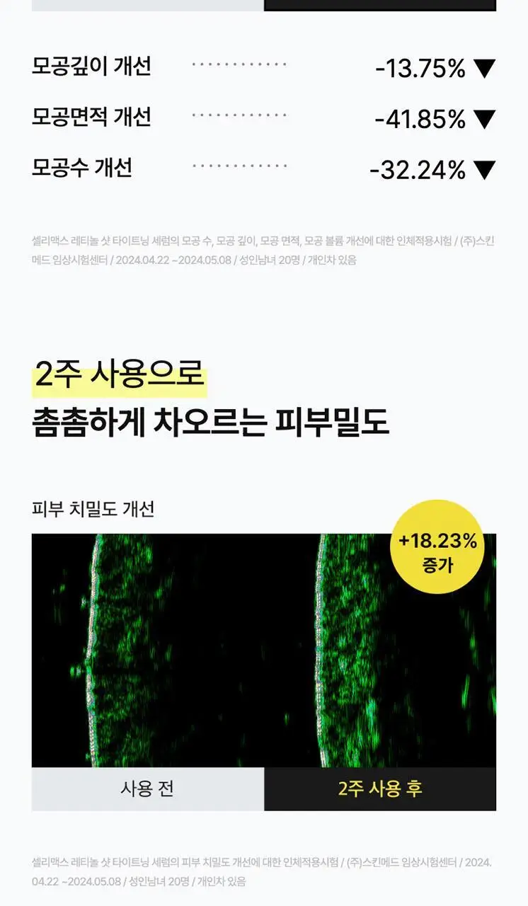 [모공/탄력/결] 셀리맥스 더 비타 A 레티놀 샷 타이트닝 세럼 30ml 상세페이지 24
